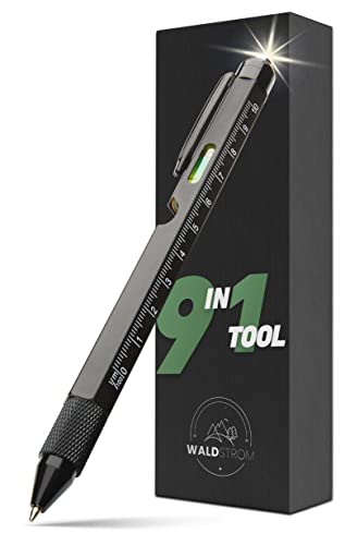 Waldstrom® 9-in-1 Taktischer Kugelschreiber mit Licht I Taktischer Stift mit Werkzeugen - ideal für Alltag & Outdoor I Tactical Pen in edler Box für perfekte Männergeschenke von Waldstrom