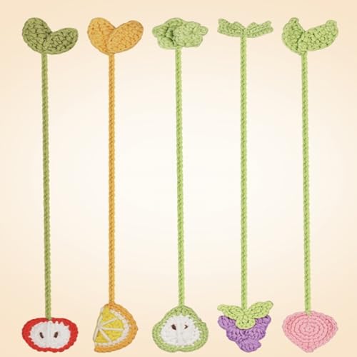 WaldyWop Häkelset für Anfänger, 5 Obst-Lesezeichen, Strickset mit Video-Tutorials, buntem Garn und Werkzeugen, einfaches Starter-Set für Erwachsene, Teenager, Kinder, lustiges handgefertigtes Geschenk WaldyWop Häkelset für Anfänger, 5 Obst-Lesezeichen, Strickset mit Video-Tutorials, buntem Garn und Werkzeugen, einfaches Starter-Set für Erwachsene, Teenager, Kinder, lustiges handgefertigtes Geschenk von WaldyWop