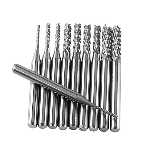 10 Stück Hartmetall-Schaftfräser Bohrer 1,0 Mm 1,5 Mm 2,0 Mm 2,5 Mm 3,0 Mm Schneidkantendurchmesser für Leiterplatten Kunststoff Edelstahl und Kupfer 10 Stück Hartmetall-Schaftfräser Bohrer 1,0 Mm 1,5 Mm 2,0 Mm 2,5 Mm 3,0 Mm Schneidkantendurchmesser für Leiterplatten Kunststoff Edelstahl und Kupfer von Walfront