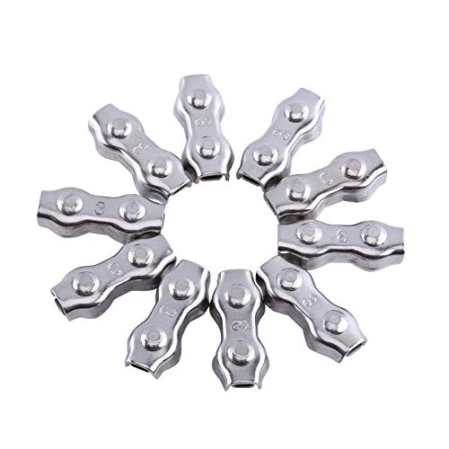 10 Stücke Duplex Klemme, M3 Klemme Seilklemme Drahtseilklemmen Duplex Clips von Edelstahl 2-Post Drahtseil Clip Kabelklemme 10 Stücke Duplex Klemme, M3 Klemme Seilklemme Drahtseilklemmen Duplex Clips von Edelstahl 2-Post Drahtseil Clip Kabelklemme von Walfront