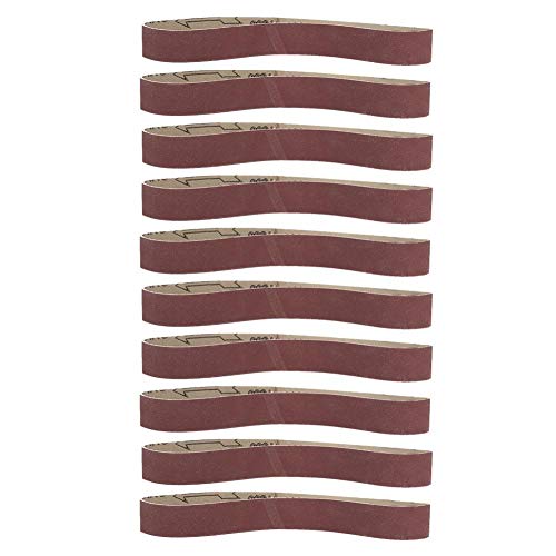 10-teiliges Schleifband 30x533 mm (1,2 x 2,1 Zoll) Polierschleifpapierbänder Schleifband zum Schleifen und Entgraten(600#Grit) von Walfront