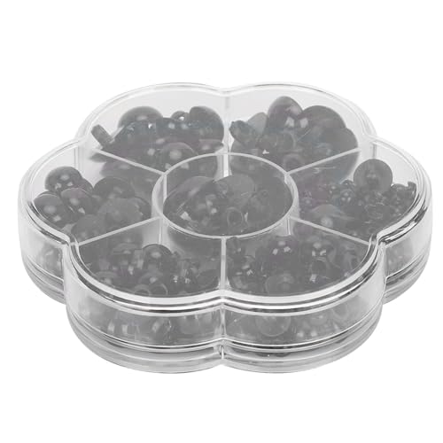 184pcs Plastikpilze Sicherheitsaugen Augennähte Knöpfe für Handwerk und Spielzeug Verschiedene Größen von 6 Mm Bis 17 Mm aus Hochwertigem Kunststoff, Ideal für DIY-Liebhaber, die Fantasie von Walfront