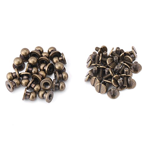 20Pcs Solide Bronze Nagel Nieten Runden Kopf Bronze Stud Schraube Screwback Gürtel Strap von Walfront