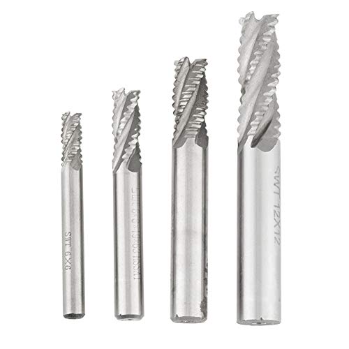 4 Stück Schaftfräser Satz 4 Flammi HSs Schruppfräser CNC Router Bit Fräser M6 / m8 / m10 / m12 von Walfront