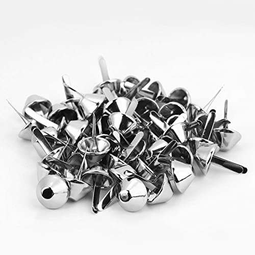 50 Stück Kegelfüße für Handtaschen, Nieten Lederhandwerk Taschenfüße Bodennägel für Taschen Silber(15 mm) von Walfront
