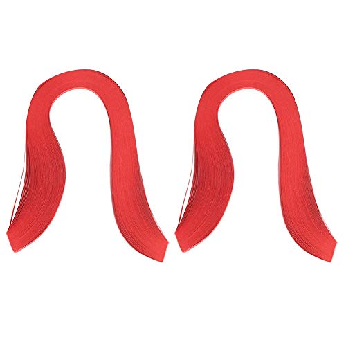 Walfront 600 Streifen DIY Quilling Papier 3mm Breite Reine Farbe Origami Papier Hand Handwerk Dekoration(rot) von Walfront