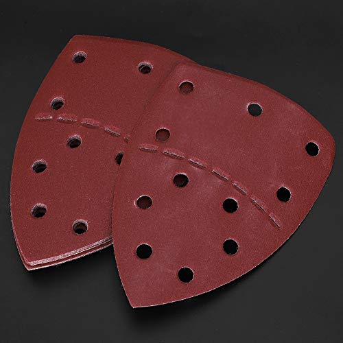 60pcs Mausschleibeblätter Maus -Sandpapier 11 Löcher Sandpapier Palmenschleifpapier Aluminiumoxidschleifpolster mit Idealem Schleifpolierpoliermaterial Erzeugnis (180 Maschen) von Walfront