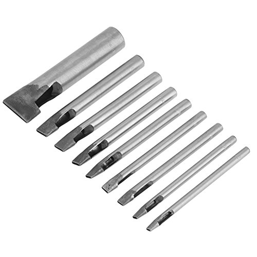 9Pcs gürtel oval locher Leder Hohl Punch Locher Cutter Flacher Gürtel Punching Tool Leder Hohl Schneidwerkzeug 2mm Ovale Form von Walfront