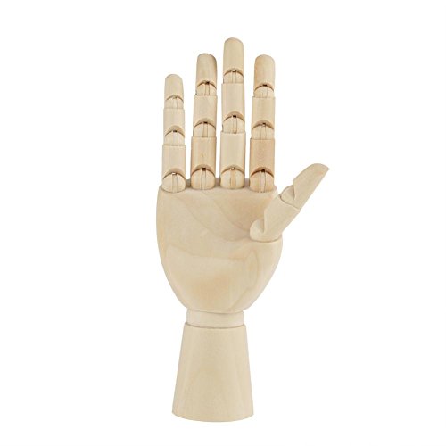 ARTWooden Hand Model, Mannequin Hand Flexible Movable Fingers Manin Hand Figure, Ideal for Arts Drawing, Skizzing, Painting (1), blau von Walfront