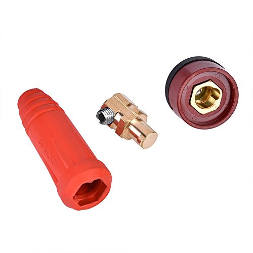 DKJ Serie European Style Schweiß Kabel Schnellkup Plung Stecker und Einbau Steck Dose Schnellkup Plungs Adapter(DKJ35-50 Red) von Walfront