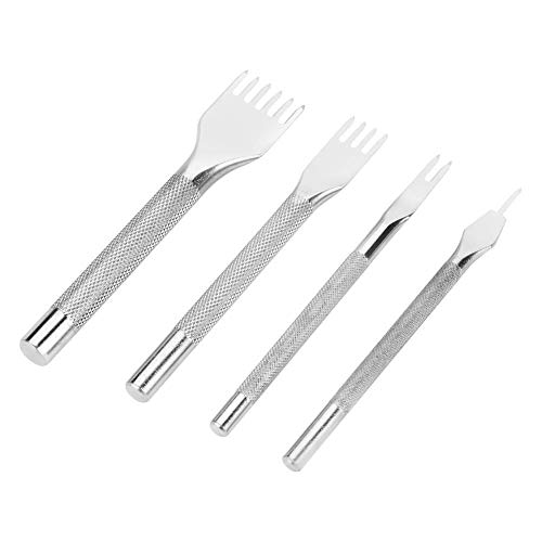 Edelstahl Zinkenstanzer, 4 Stück 1/2/4/6 Zinken Diamantmeißel Leder Handwerk Werkzeuge Lochstanzer Leder Handwerk Zinken Lochstanzer Edelstahl Zinkenstanzer, 4 Stück 1/2/4/6 Zinken Diamantmeißel Leder Handwerk Werkzeuge Lochstanzer Leder Handwerk Zinken Lochstanzer von Walfront