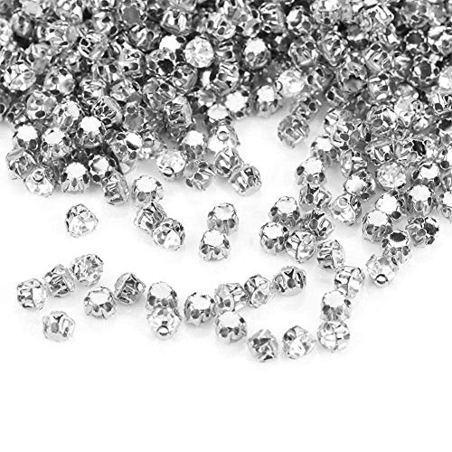 Walfront Farbe Silber, Gold und AB 88 g 0,4 cm Strasssteine Acrylsteine mit 4 Löchern zum Nähen für Kleidung DIY Handwerk Schmuckherstellung (#02) von Walfront