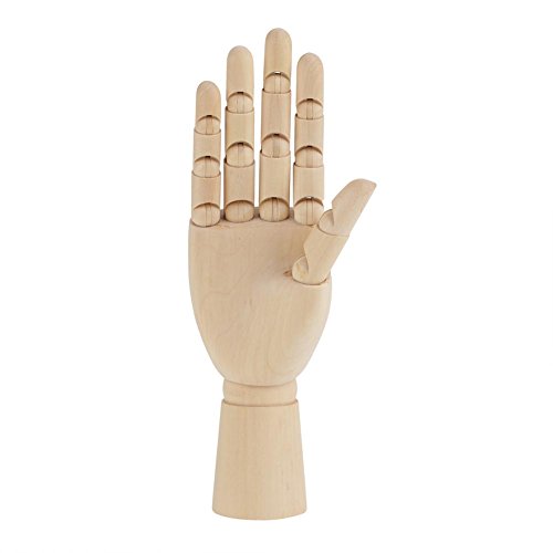 Handmodell aus Holz, Mannequin Hand Flexibel Bewegliche Finger, Ideal für Kunst, Zeichnen, Skizzieren, Malen (2) von Walfront