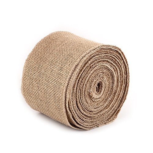 Jute Ribbon Rolls, Hessischen Stoff Bänder Jute Stoff Rustikale Band Roll für Party Dekorative DIY Handwerk Kunst(10cm) von Walfront