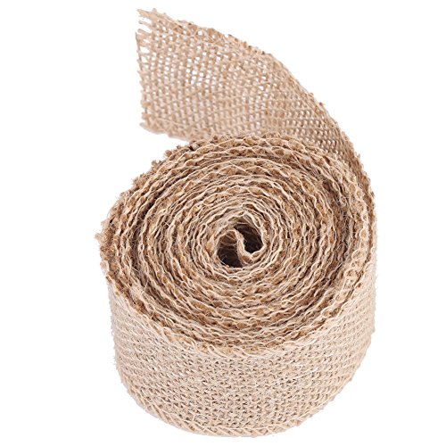 Juteband, Jute, Jute, Deko, Rolle für Hochzeit, Party, Stuhldekoration, Breite: 5 cm, Länge: 300 cm von Walfront