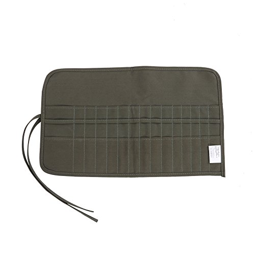 Walfront Elegant Olive Makeup Brush Case, 30 Löcher Rollen Leinwand Kosmetik Pinsel Tasche Walfront Elegant Olive Makeup Brush Case, 30 Löcher Rollen Leinwand Kosmetik Pinsel Tasche von Walfront