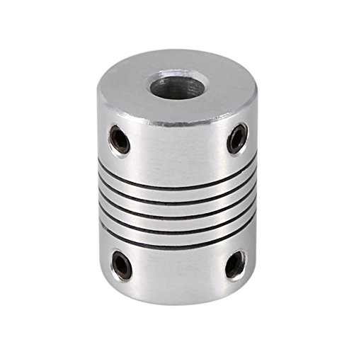 Plum Kupplungswelle Elastischen Kopplungskoppler 6 × 6.35mm Flexible Klemmplatte Aluminium Für Schrittmotor von Walfront