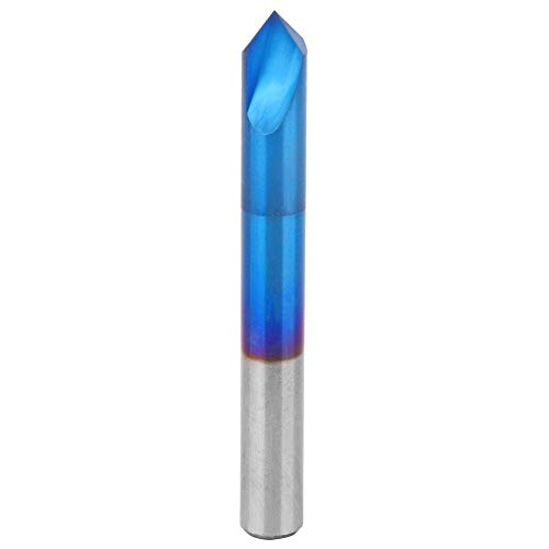 Walfront Hartmetall 90 Grad Kantenfräser 2 Nuten Blaue Beschichtung Kantenfräser Handwerkzeug (6 * 50mm) von Walfront