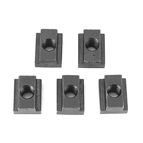Nutensteine M8 T-Nut Mutter Gewinde 5 Teile/Paket 45 Kohlenstoffstahl Schwarz Oxid Finish für Maschinen Werkzeugtische(M8) von Eujgoov