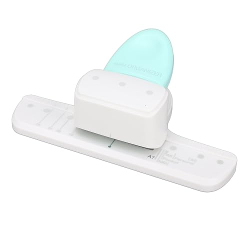 Walfront 3-Loch-Locher, 8 Blatt Kapazität, Dreiloch-Locher, Verstellbarer Papierstanzer, 19 Mm Abstand, 4 Mm Durchmesser mit Papierreste-Sammelbehälter für Schule und Büro von Walfront