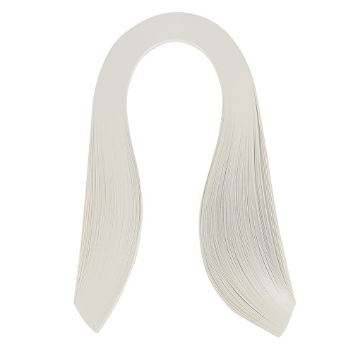 600 Streifen DIY Quilling Papier 3mm Breite Reine Farbe Origami Papier Hand Handwerk Dekoration(elfenbeinweiß) von Walfront