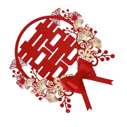 Walfront Doppel Glücksaufkleber Chinesische Hochzeitstür Dekoration Premium Heißes Stempelmaterial für Eingangstore und Wände Geeignet von Walfront