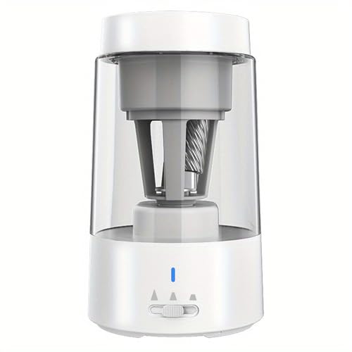 Walfront Electric Bencil Spitzer Auto Stopp Vollautomatisch Wiederaufladbarer Bleistiftspitzer Homeräume -Büro -Büroschule (WHITE) von Walfront