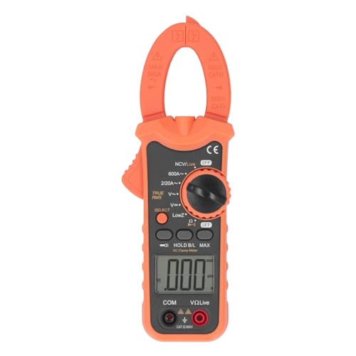 Walfront Klemme Voltmeter Amperemeter LCD -Anzeige Zählt True RMS Multimeter mit Taschenlampe Großer Backbeleuchtungsbildschirm NCV -Modus Niedrige Impedanztests Walfront Klemme Voltmeter Amperemeter LCD -Anzeige Zählt True RMS Multimeter mit Taschenlampe Großer Backbeleuchtungsbildschirm NCV -Modus Niedrige Impedanztests von Walfront
