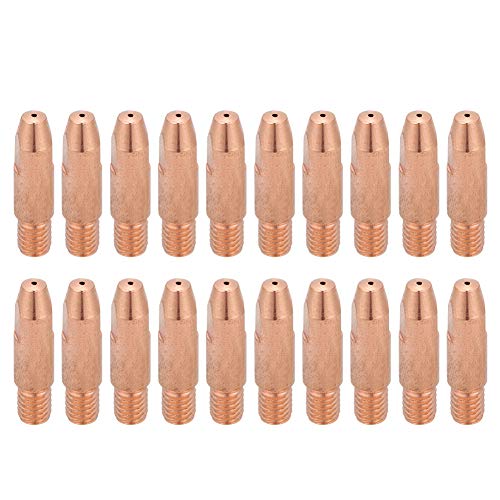 Walfront Kupferkontaktspitzen für Binzel 24KD MIG/MAG-Schweißbrenner 0,8/1,0/1,2 mm 0,031/0,039/0,047 Zoll 20 Stck (1.0mm/0.039 in) von Walfront