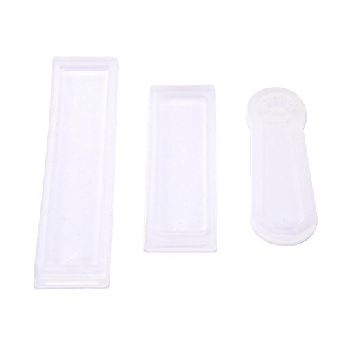 Walfront Rechteck Silikon Lesezeichen Schimmel Form Satz, 3 PC DIY, Epoxidharz-Schmucksachen DIY Fertigkeit Silikon Transparente Form von Walfront