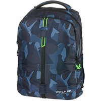 Walker Schulrucksack Elite 2.0 Camo Kunstfaser anthrazit/blau von Walker