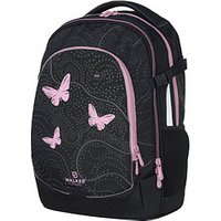 Walker Schulrucksack Fame 2.0 Glow Butterfly Kunstfaser anthrazit von Walker