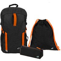 Walker Schulrucksack Kunstfaser schwarz/orange von Walker