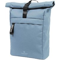 Walker Schulrucksack Roll Top Kunstfaser hellblau von Walker