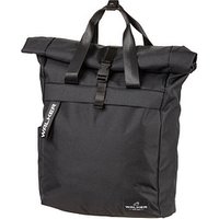 Walker Schulrucksack Roll Top Kunstfaser schwarz von Walker