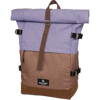 Walker Schulrucksack Roll-Up Two Kunstfaser beige/lila 30 l von Walker