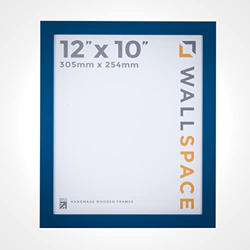 Wall Space Moderner Bilderrahmen aus Holz mit Echtglas, 30,5 x 25,4 cm, Blau Wall Space Moderner Bilderrahmen aus Holz mit Echtglas, 30,5 x 25,4 cm, Blau von Wall Space