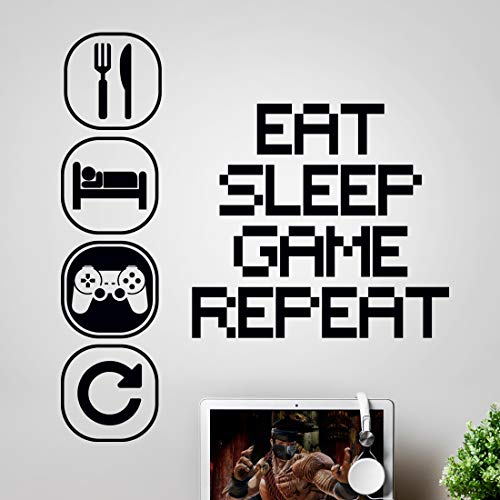 Wandsticker Kunst Gaming Jungen Schlafzimmer Aufkleber Eat Sleep Game Repeat Zimmer Zubehör Junge Dekor Gamer Aufkleber Poster Kind Decals Schlafzimmer Kinder Graffiti Tapete Vinyl Poster Teenage Wandsticker Kunst Gaming Jungen Schlafzimmer Aufkleber Eat Sleep Game Repeat Zimmer Zubehör Junge Dekor Gamer Aufkleber Poster Kind Decals Schlafzimmer Kinder Graffiti Tapete Vinyl Poster Teenage von Wall4stickers