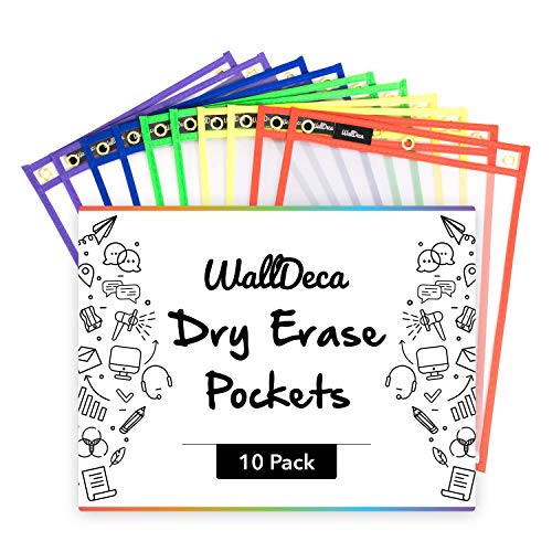 WallDeca abwischbare Projekthüllen, 22 x 28 cm Schutzhülle für Monatstickets (10er-Pack) von WallDeca