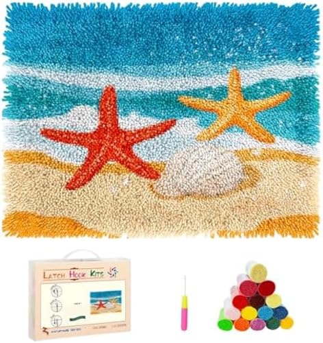 Wallphantom DIY Knüpfteppich Zum Selber Knüpfen,Seesterne und Muscheln am Strand,Knüpfpackungen Für Teppiche Zum Selbermachen Für Familie Und Freunde,Handarbeit,Bastelset,Geschenk,80x115cm Wallphantom DIY Knüpfteppich Zum Selber Knüpfen,Seesterne und Muscheln am Strand,Knüpfpackungen Für Teppiche Zum Selbermachen Für Familie Und Freunde,Handarbeit,Bastelset,Geschenk,80x115cm von Wallphantom