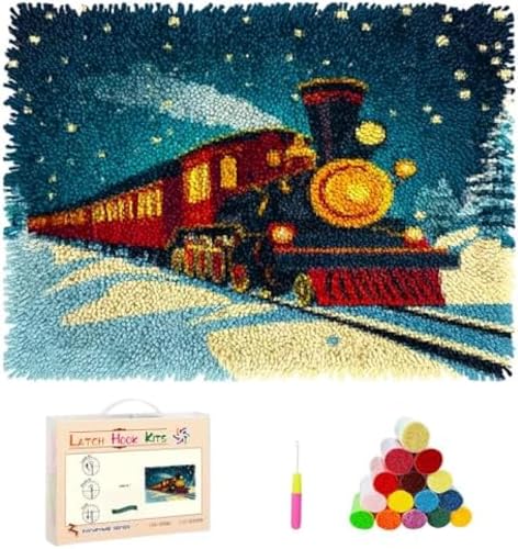Wallphantom DIY Knüpfteppich Zum Selber Knüpfen,Weihnachten Alter Dampfzug,Knüpfpackungen Für Teppiche Zum Selbermachen Für Familie Und Freunde,Handarbeit,Bastelset,Geschenk,52x38cm Wallphantom DIY Knüpfteppich Zum Selber Knüpfen,Weihnachten Alter Dampfzug,Knüpfpackungen Für Teppiche Zum Selbermachen Für Familie Und Freunde,Handarbeit,Bastelset,Geschenk,52x38cm von Wallphantom