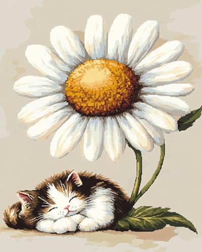 Wallphantom Diy-Teppich Knüpfstern,Katze unter Gänseblümchen,Knüpfset Für Teppiche,Diy-Bastelset,Wandteppich,Kissen,Vorgedruckte Muster,Häkelteppich-Set,Heimdekoration,55x75cm Wallphantom Diy-Teppich Knüpfstern,Katze unter Gänseblümchen,Knüpfset Für Teppiche,Diy-Bastelset,Wandteppich,Kissen,Vorgedruckte Muster,Häkelteppich-Set,Heimdekoration,55x75cm von Wallphantom