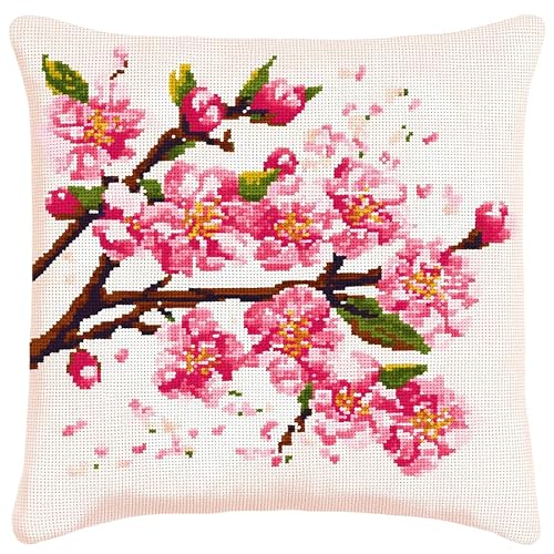 Wallphantom Einfachheiten Kreuzstich Kissen Set für Erwachsene,Rosa Pflaumenblütenzweige,Stickbilder Kreuzstichpackung,Heimdekoration Geschenk,Handarbeitsset Für Anfänger,45x45cm Wallphantom Einfachheiten Kreuzstich Kissen Set für Erwachsene,Rosa Pflaumenblütenzweige,Stickbilder Kreuzstichpackung,Heimdekoration Geschenk,Handarbeitsset Für Anfänger,45x45cm von Wallphantom