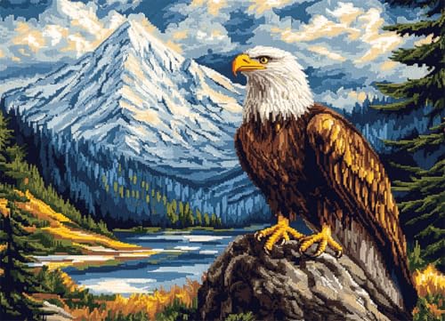 Wallphantom Knüpfhaken-Teppich-Set,Tier Vogel Weißkopfseeadler,DIY Knüpfteppich Zum Selber knüpfen,Knüpfsets Latch Hook Kit Selbst Knüpfen Set für Kinder und Erwachsene,55x75cm Wallphantom Knüpfhaken-Teppich-Set,Tier Vogel Weißkopfseeadler,DIY Knüpfteppich Zum Selber knüpfen,Knüpfsets Latch Hook Kit Selbst Knüpfen Set für Kinder und Erwachsene,55x75cm von Wallphantom