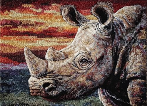 Wallphantom Knüpfteppich Zum Selber,Tierisches Nashorn,DIY Kreuzstich Set,3D Teppich Tapisserie Set Für Erwachsene Kinder,Kreatives Geschenk Latch Hook Kit,60x90cm Wallphantom Knüpfteppich Zum Selber,Tierisches Nashorn,DIY Kreuzstich Set,3D Teppich Tapisserie Set Für Erwachsene Kinder,Kreatives Geschenk Latch Hook Kit,60x90cm von Wallphantom