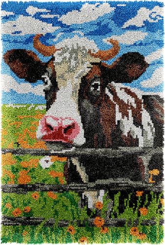 Wallphantom Knüpfteppich Zum Selber Knüpfen-Sets,Bauernhoflandschaft,Tiere melken Kühe,Vorgedrucktes Muster Teppich Stickerei Handwerk Für Erwachsene,Handarbeit Selbst Knüpfen Set,52x38cm Wallphantom Knüpfteppich Zum Selber Knüpfen-Sets,Bauernhoflandschaft,Tiere melken Kühe,Vorgedrucktes Muster Teppich Stickerei Handwerk Für Erwachsene,Handarbeit Selbst Knüpfen Set,52x38cm von Wallphantom