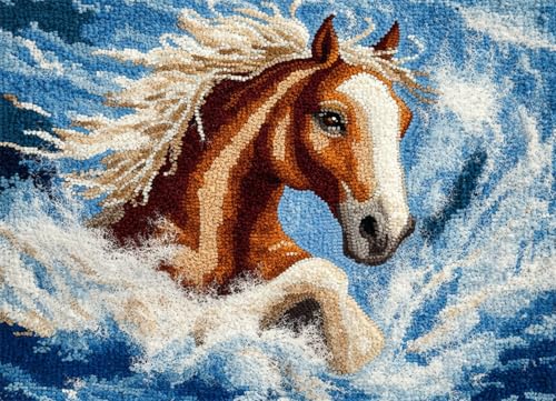 Wallphantom Knüpfteppich Zum Selber Knüpfen-Sets,Tier Pferd,Diy-Knüpfteppich-Set Für Anfänger,Unfertiger Häkelteppich,Stickteppich,Heimdeko Geschenk,80x160cm Wallphantom Knüpfteppich Zum Selber Knüpfen-Sets,Tier Pferd,Diy-Knüpfteppich-Set Für Anfänger,Unfertiger Häkelteppich,Stickteppich,Heimdeko Geschenk,80x160cm von Wallphantom