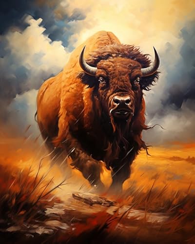 Wallphantom Malen nach Zahlen Set für Erwachsene Anfänger,Lauftier Bison,Malen nach Zahlen Set für Erwachsene Anfänger,40x50cm rahmenlos Wallphantom Malen nach Zahlen Set für Erwachsene Anfänger,Lauftier Bison,Malen nach Zahlen Set für Erwachsene Anfänger,40x50cm rahmenlos von Wallphantom