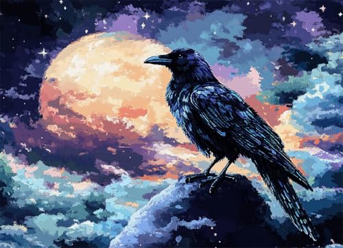 Wallphantom Mondnachtszene DIY Knüpfteppich Zum Selber Knüpfen,Krähenvogel,Knüpfpackungen Für Teppiche Zum Selbermachen Für Familie Und Freunde,Handarbeit,Bastelset,Geschenk,80x115cm Wallphantom Mondnachtszene DIY Knüpfteppich Zum Selber Knüpfen,Krähenvogel,Knüpfpackungen Für Teppiche Zum Selbermachen Für Familie Und Freunde,Handarbeit,Bastelset,Geschenk,80x115cm von Wallphantom