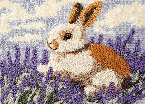 Wallphantom Tier DIY Knüpfstern Set Knüpfteppich-Set,Hase und Lavendelblüten,Handgefertigte Teppich Mit Vordruck,3D-Bastelgeschenk,Gewebtes Teppichset,Heimdekoration,80x160cm Wallphantom Tier DIY Knüpfstern Set Knüpfteppich-Set,Hase und Lavendelblüten,Handgefertigte Teppich Mit Vordruck,3D-Bastelgeschenk,Gewebtes Teppichset,Heimdekoration,80x160cm von Wallphantom